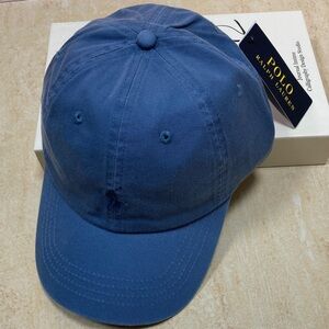 Polo by Ralph Lauren Washed Blue Cotton Baseball Hat